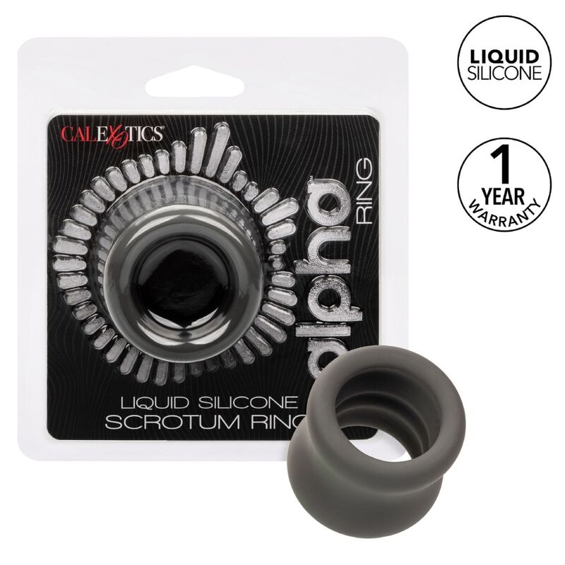 CALEXOTICS - ALPHA ANELLO ALLUNGABILE PER SCROTO NERO – Cockring senza vibrazione – foto 2
