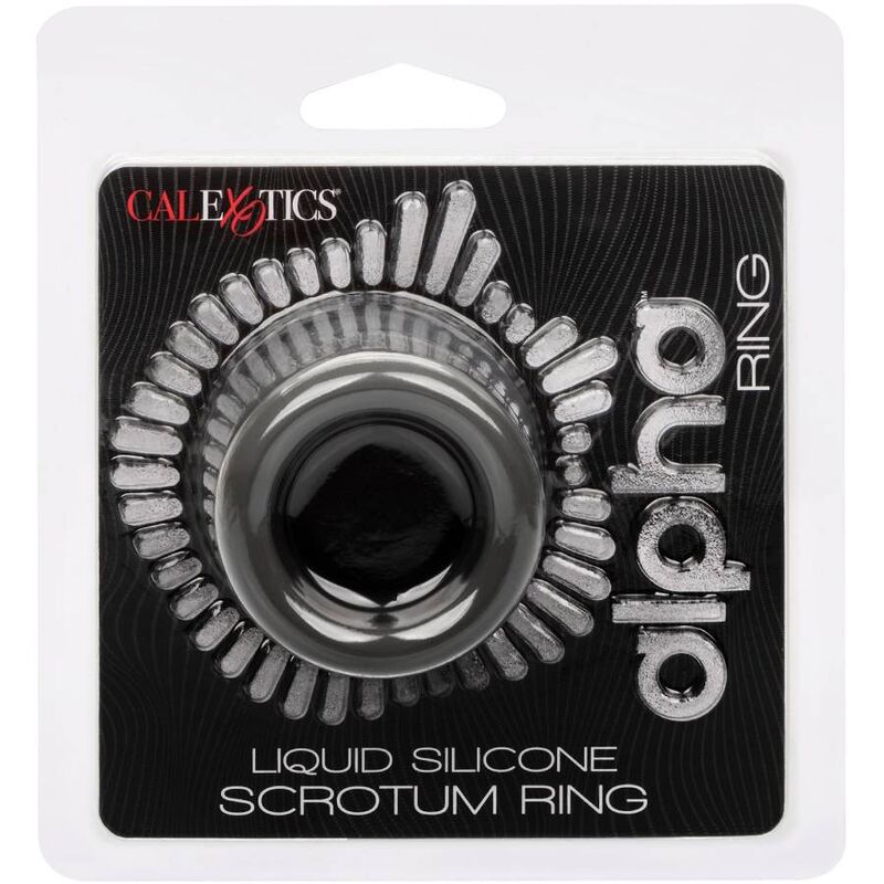 CALEXOTICS - ALPHA ANELLO ALLUNGABILE PER SCROTO NERO – Cockring senza vibrazione – foto 3