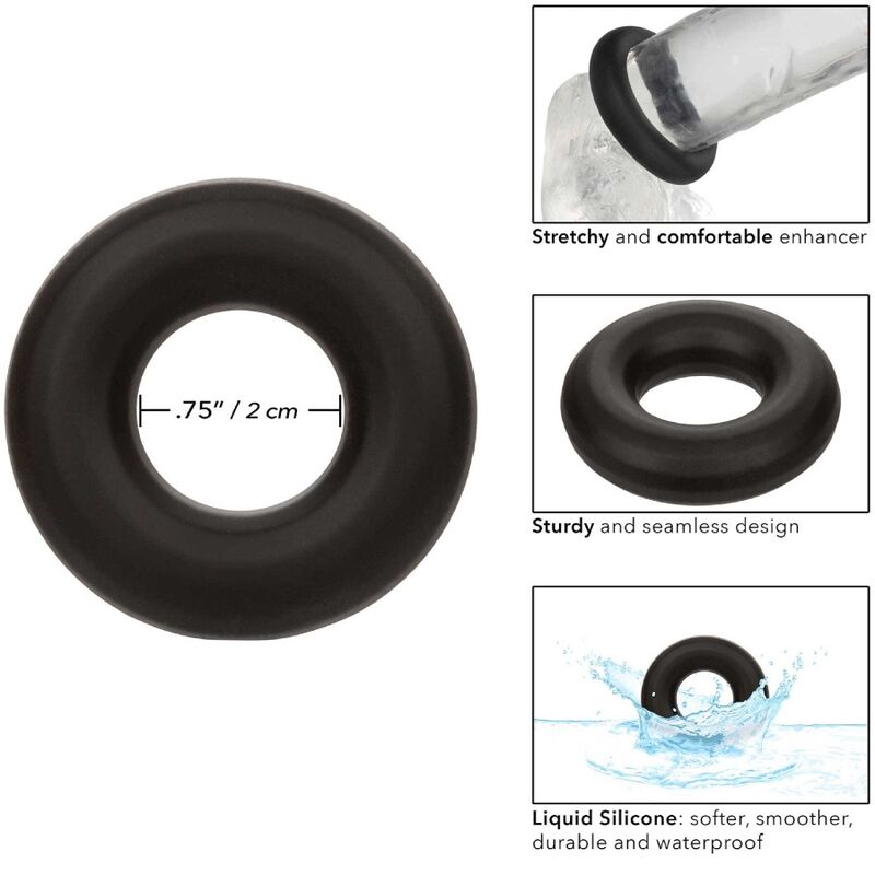 CALEXOTICS - ALPHA ANELLO PROLONG MEDIO NERO – Cockring senza vibrazione – foto 7
