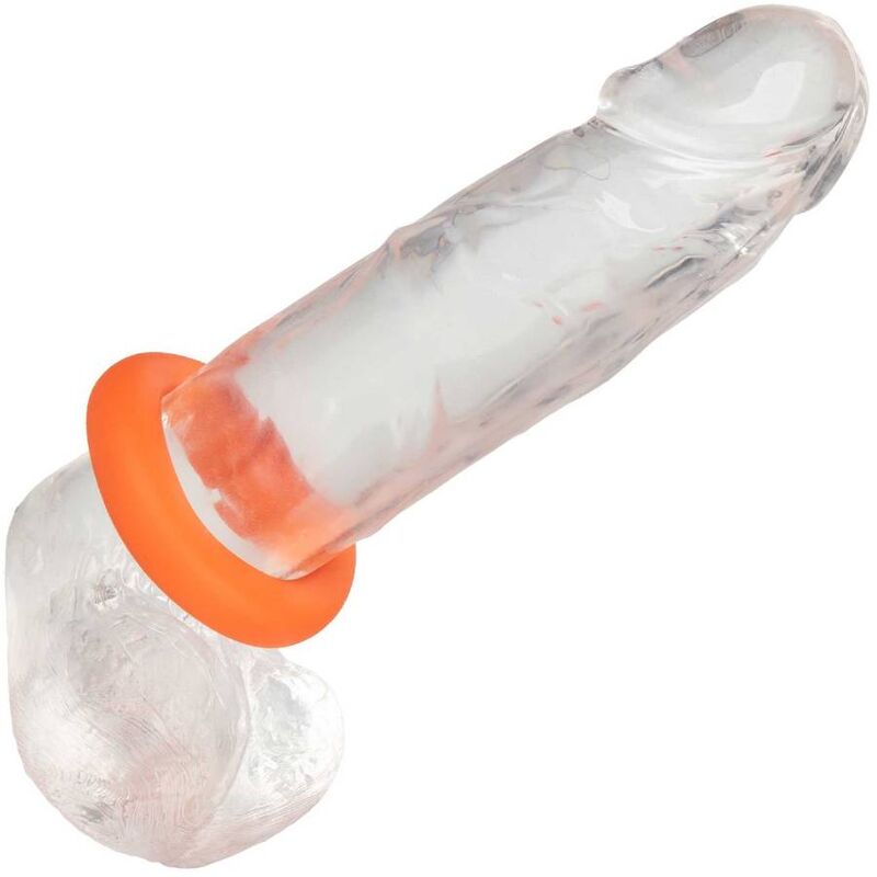 CALEXOTICS - ALPHA ANELLO GRANDE PROLONG ARANCIO – Cockring senza vibrazione