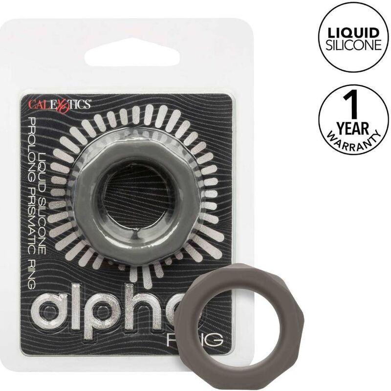 CALEXOTICS - ALPHA ANELLO PRISMATICO PROLONG GRIGIO – Cockring senza vibrazione – foto 2