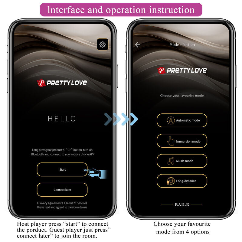 PRETTY LOVE - HECTOR VIBRATORE ELETTROSHOCK BY APP CONTROL VIOLA – Vibratori con APP – foto 15