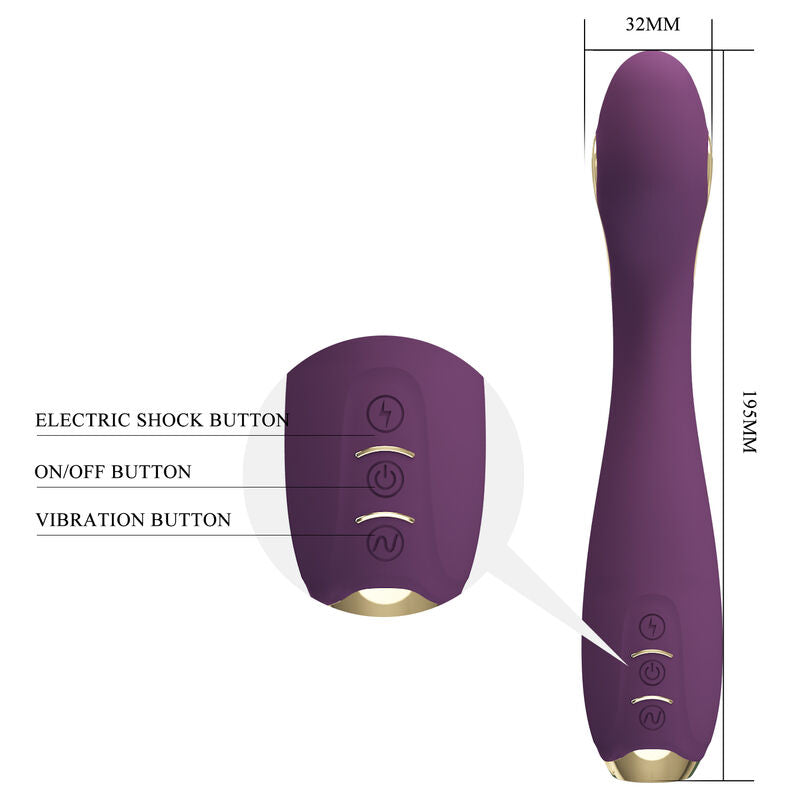 PRETTY LOVE - HECTOR VIBRATORE ELETTROSHOCK BY APP CONTROL VIOLA – Vibratori con APP – foto 5