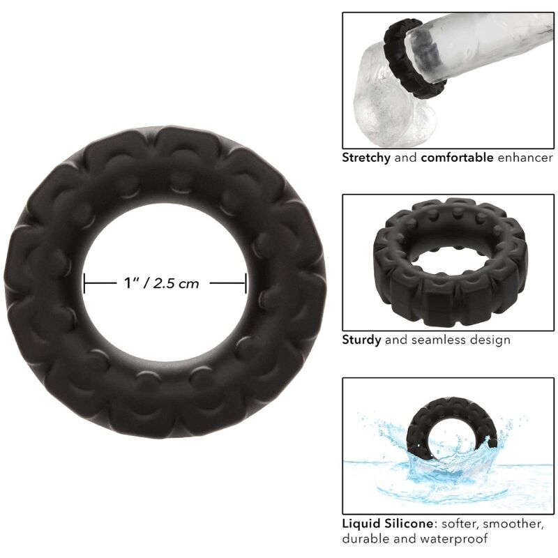 CALEXOTICS - ALPHA ANELLO BATTISTRADA PROLONG NERO – Cockring senza vibrazione – foto 8
