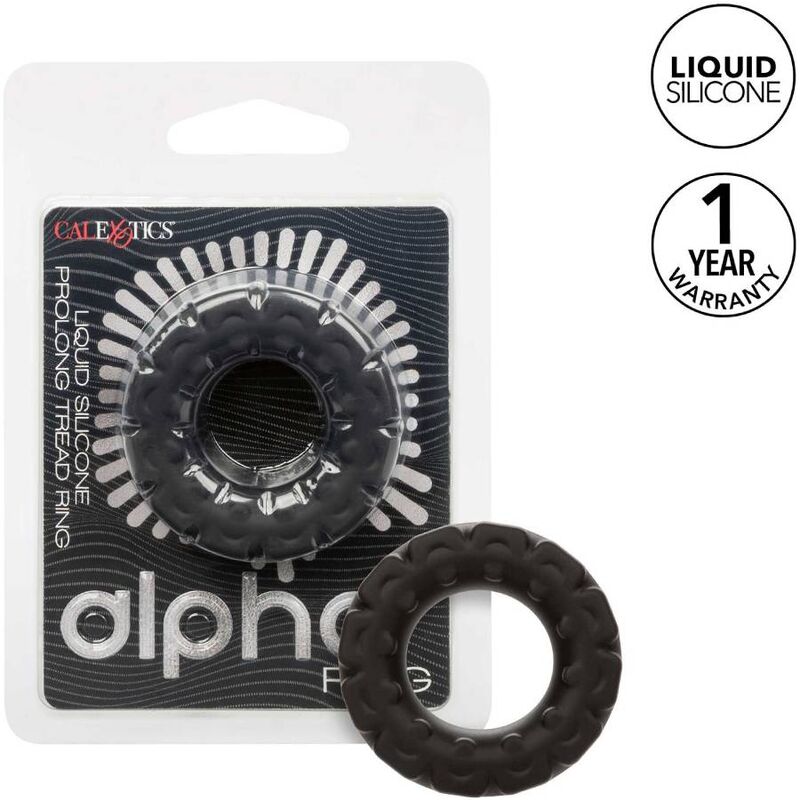 CALEXOTICS - ALPHA ANELLO BATTISTRADA PROLONG NERO – Cockring senza vibrazione – foto 2