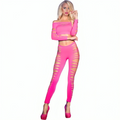 CHILIROSE - CR 3654 TOP E LEGGINS ROSA S/M – Top e mutandine