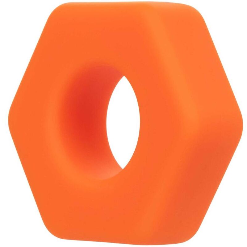 CALEXOTICS - ALPHA ANELLO PROLONG SEXAGON ARANCIONE – Cockring senza vibrazione – foto 5