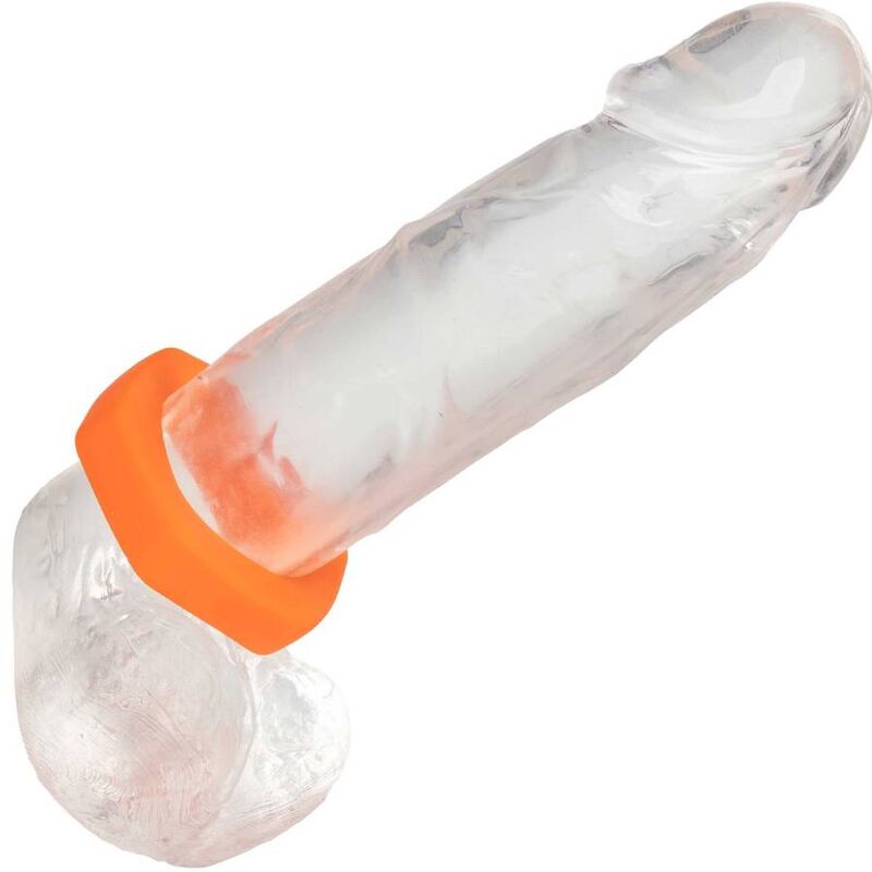 CALEXOTICS - ALPHA ANELLO PROLONG SEXAGON ARANCIONE – Cockring senza vibrazione