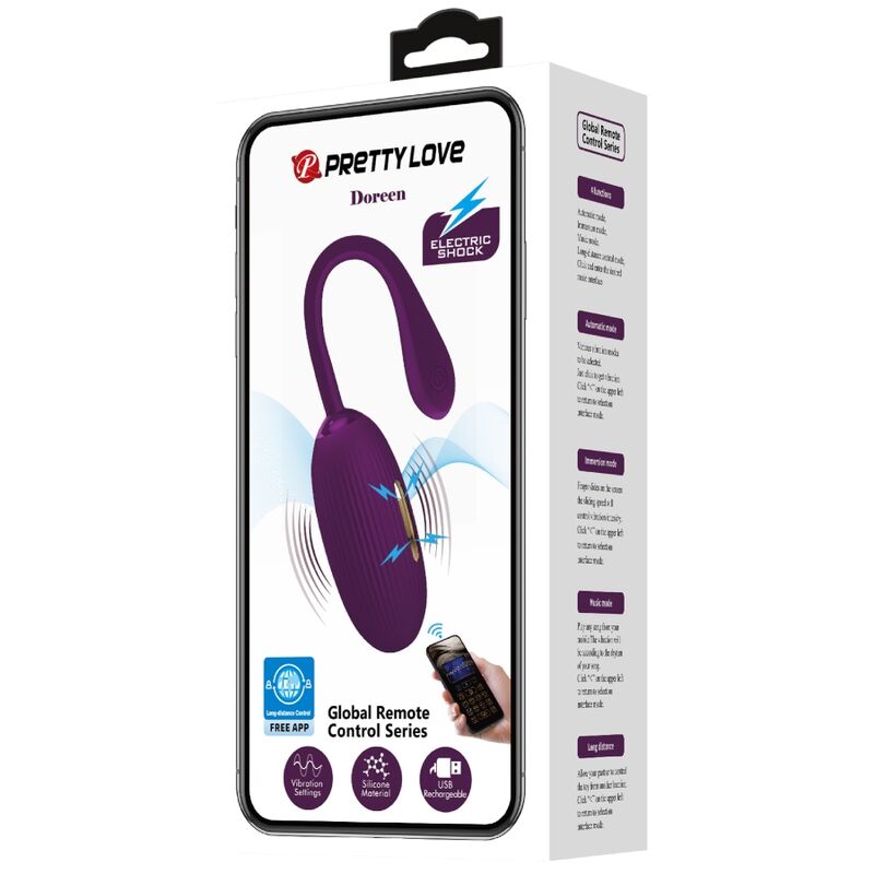 PRETTY LOVE - DOREEN UOVO VIBRANTE RICARICABILE VIOLA – Vibratori con APP – foto 7