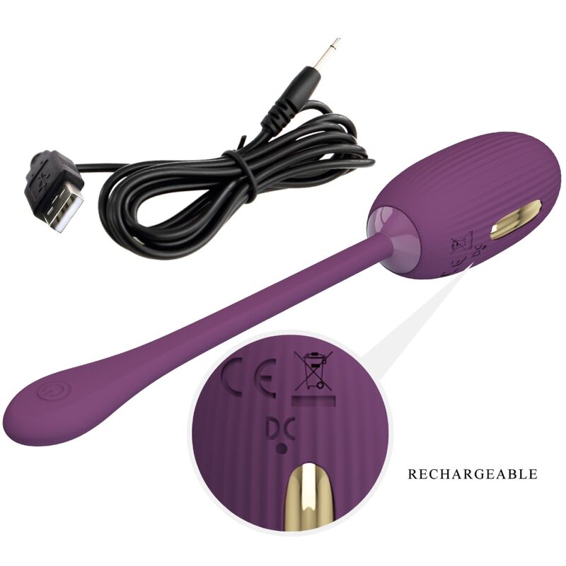 PRETTY LOVE - DOREEN UOVO VIBRANTE RICARICABILE VIOLA – Vibratori con APP – foto 6