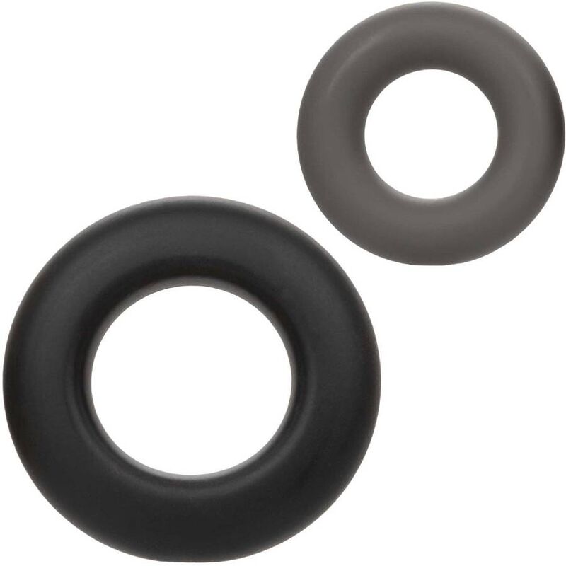 CALEXOTICS - ALPHA SET DI 2 ANELLI PROLONG GRIGIO – Cockring senza vibrazione – foto 6