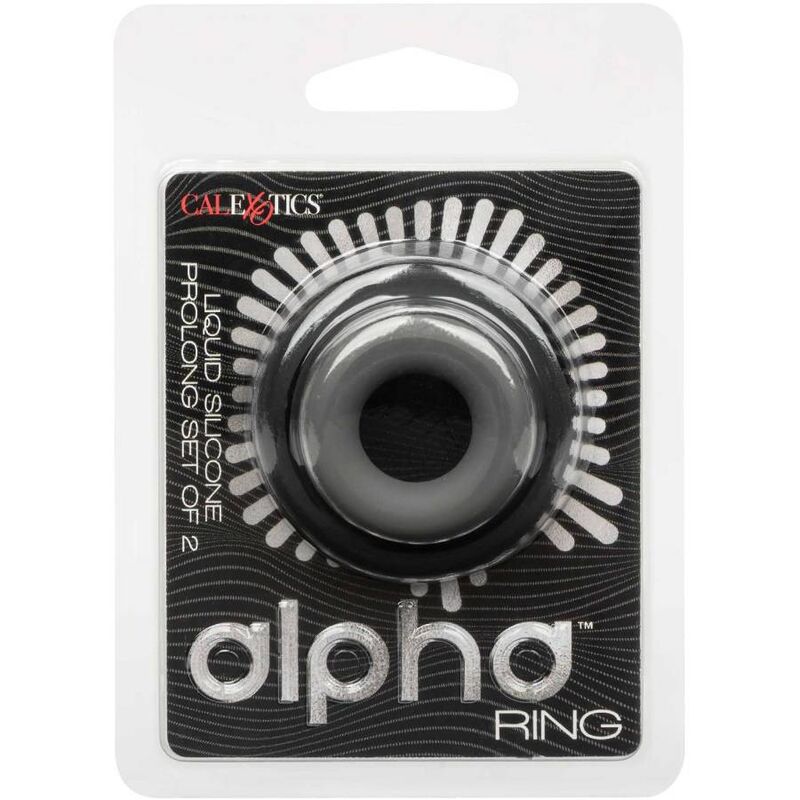 CALEXOTICS - ALPHA SET DI 2 ANELLI PROLONG GRIGIO – Cockring senza vibrazione – foto 3