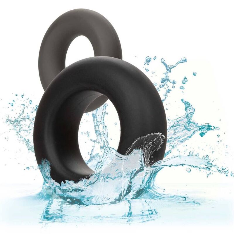 CALEXOTICS - ALPHA SET DI 2 ANELLI PROLONG GRIGIO – Cockring senza vibrazione – foto 8