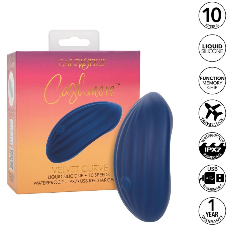 CALEXOTICS - CASHMERE CURVA VELLUTO BLU – Classici vibratori anali o vaginali – foto 2