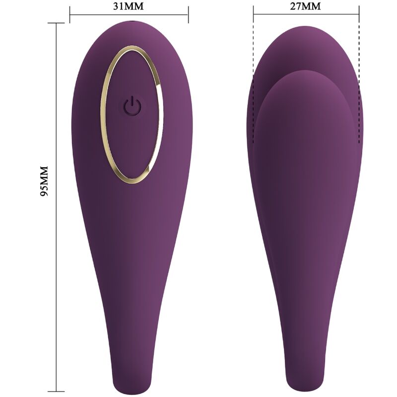 PRETTY LOVE - AUGUST VIBRATORE GLOBAL DOUBLE PLEASURE REMOTO – Vibratore per coppie UD – foto 4