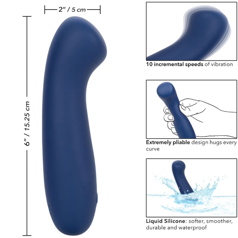 CALEXOTICS - CASHMERE SATINATO BLU – Classici vibratori anali o vaginali – foto 7