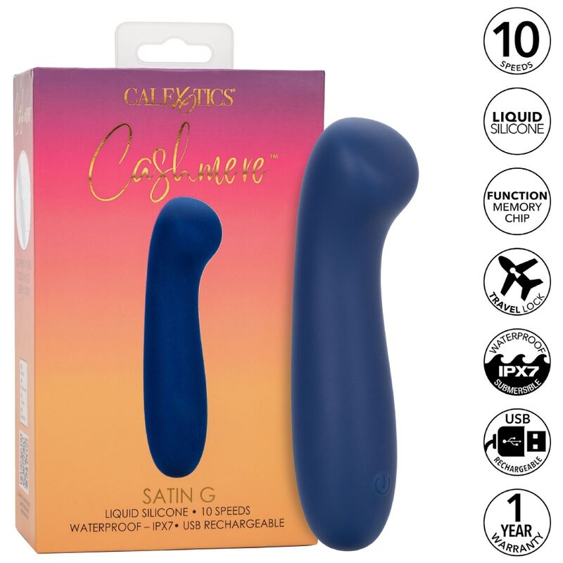 CALEXOTICS - CASHMERE SATINATO BLU – Classici vibratori anali o vaginali – foto 2