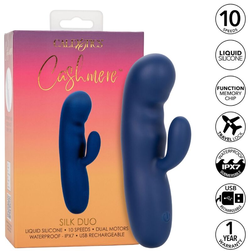 CALEXOTICS - CASHMERE SETA DUO BLU – Classici vibratori anali o vaginali – foto 2