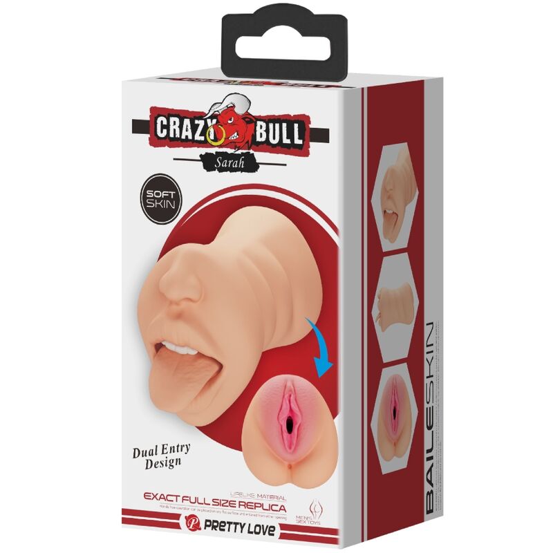 CRAZY BULL - MASTUBADOR A FORMA DI SARAH VAGINA DOPPIA ENTRATA – Vagine senza vibrazioni – foto 7