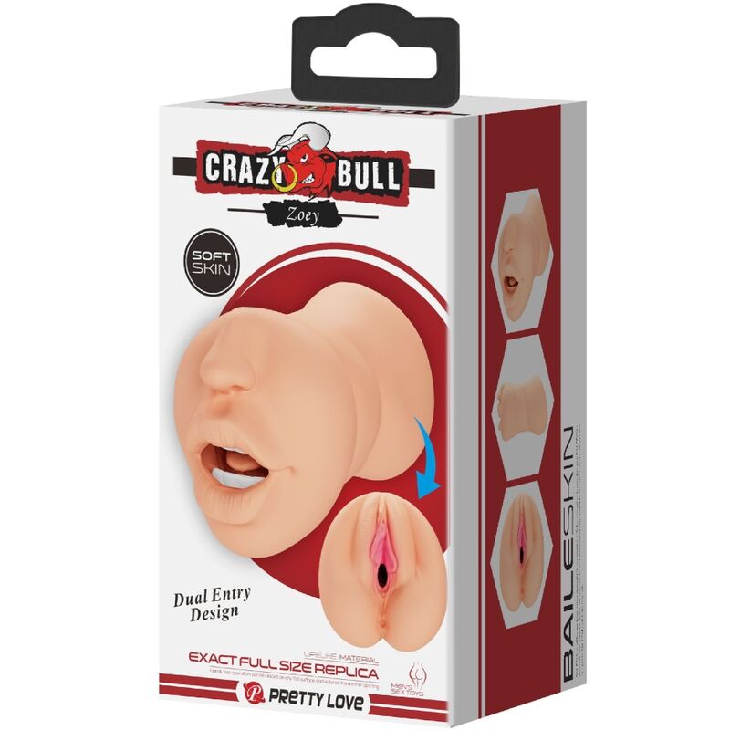 CRAZY BULL - ZOEY MASTUBADOR A FORMA DI VAGINA DOPPIA ENTRATA – Vagine senza vibrazioni – foto 8