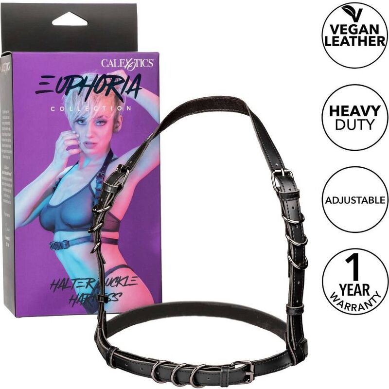 CALEXOTICS - EUPHORIA IMBRACATURA CON FIBBIA HALTER NERA – Moda BDSM – foto 3
