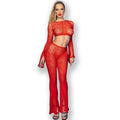 CHILIROSE - CR 4648 TOP E PANTALONE ROSSO S/L – Top e mutandine