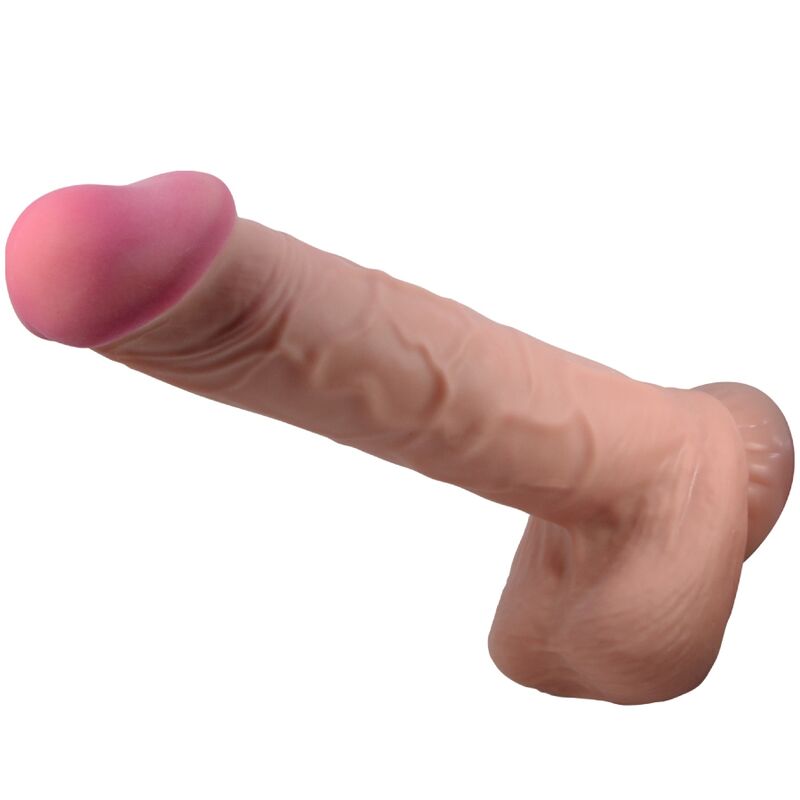 PRETTY LOVE - DILDO REALISTICO SLIDING SKIN SERIES CON VENTOSA SCORREVOLE DELLA PELLE MARRONE 26 CM – Falli senza vibrazioni