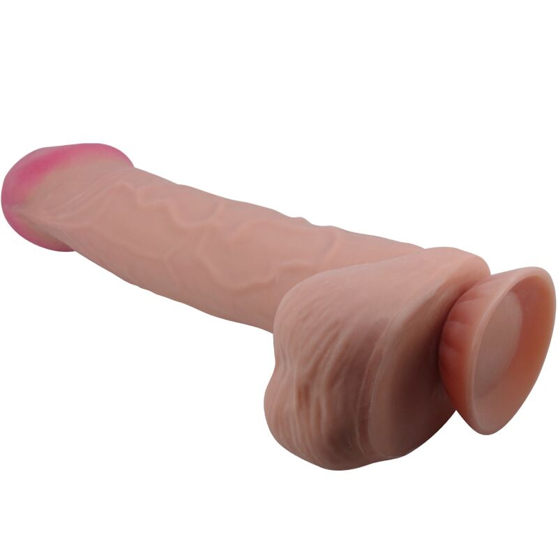 PRETTY LOVE - DILDO REALISTICO SLIDING SKIN SERIES CON VENTOSA SCORREVOLE DELLA PELLE MARRONE 26 CM – Falli senza vibrazioni – foto 2