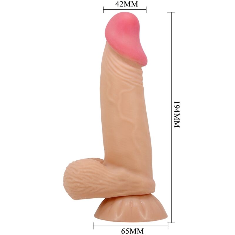 PRETTY LOVE - DILDO REALISTICO SLIDING SKIN SERIES CON VENTOSA SCORREVOLE DELLA PELLE 19,4 CM – Peni realistici – foto 6