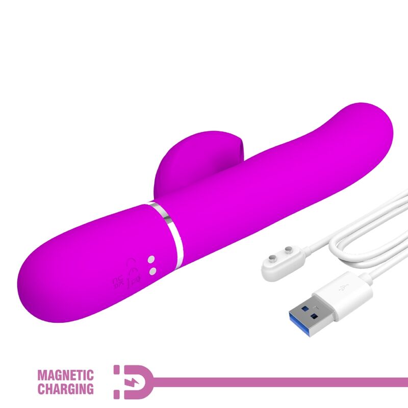 PRETTY LOVE - VIBRATORE MULTIFUNZIONE PERLITA 3 IN 1 G-SPOT VIOLA – Vibratori a punto G – foto 9