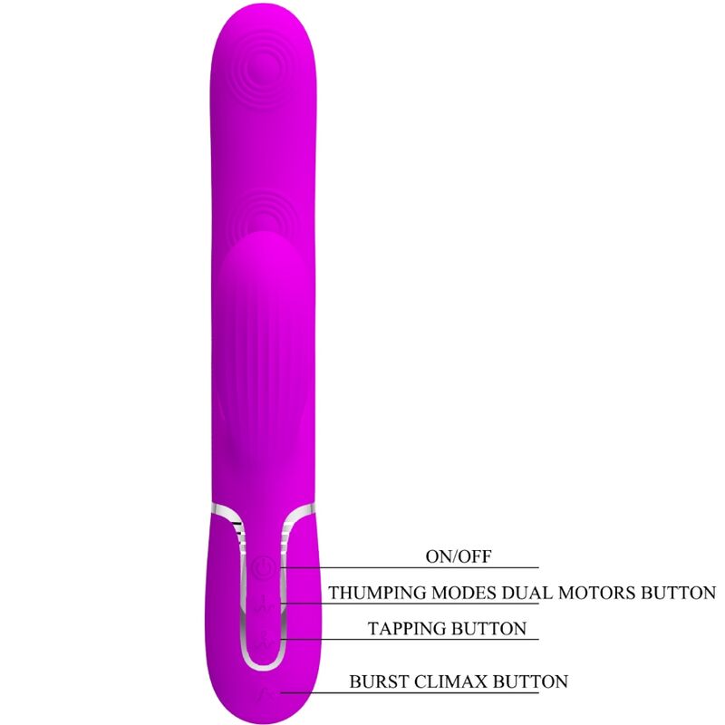 PRETTY LOVE - VIBRATORE MULTIFUNZIONE PERLITA 3 IN 1 G-SPOT VIOLA – Vibratori a punto G – foto 8