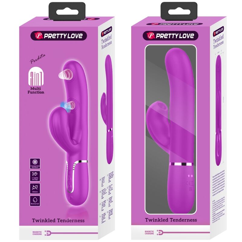 PRETTY LOVE - VIBRATORE MULTIFUNZIONE PERLITA 3 IN 1 G-SPOT VIOLA – Vibratori a punto G – foto 11