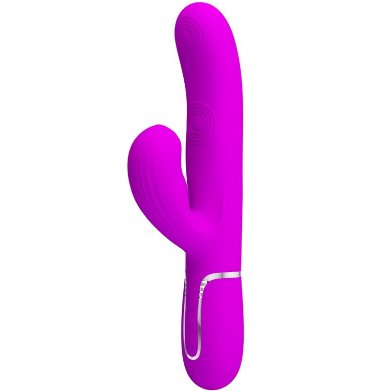 PRETTY LOVE - VIBRATORE MULTIFUNZIONE PERLITA 3 IN 1 G-SPOT VIOLA – Vibratori a punto G