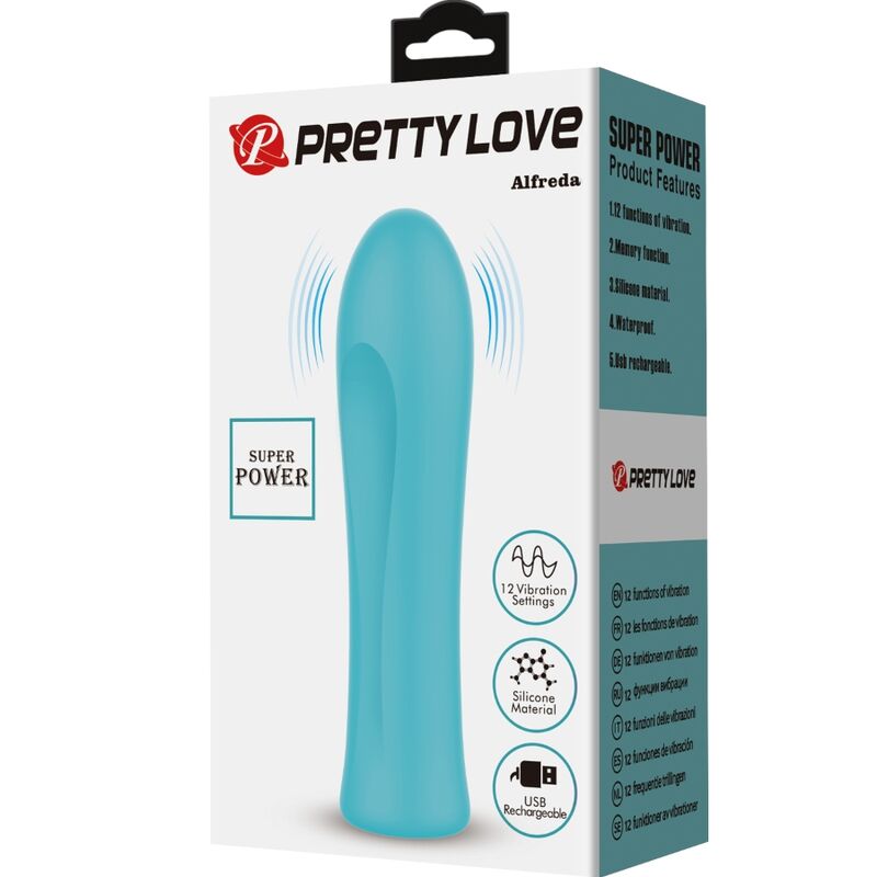 PRETTY LOVE - ALFREDA SUPER POWER VIBRATORE VERDE ACQUA – Mini vibratori – foto 8