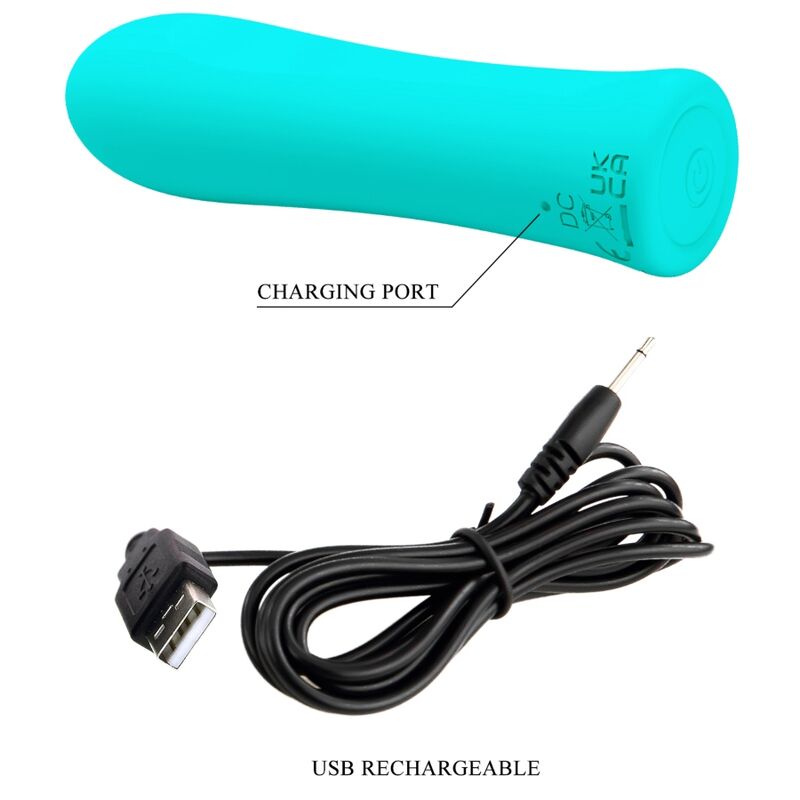 PRETTY LOVE - ALFREDA SUPER POWER VIBRATORE VERDE ACQUA – Mini vibratori – foto 7