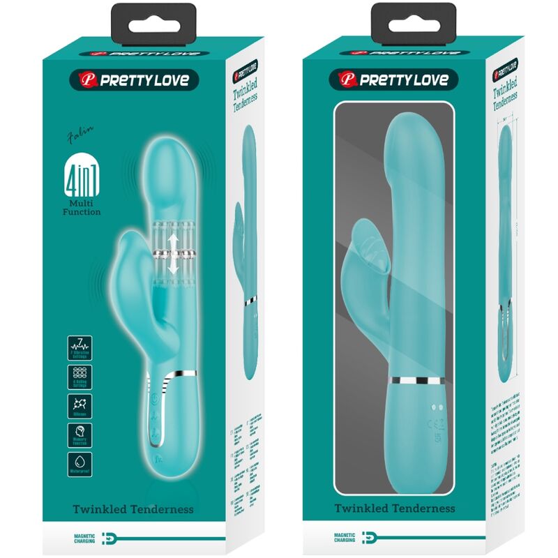 PRETTY LOVE - PERLE VIBRANTI CONIGLIO VERDE ACQUA – Vibratori di coniglio – foto 10
