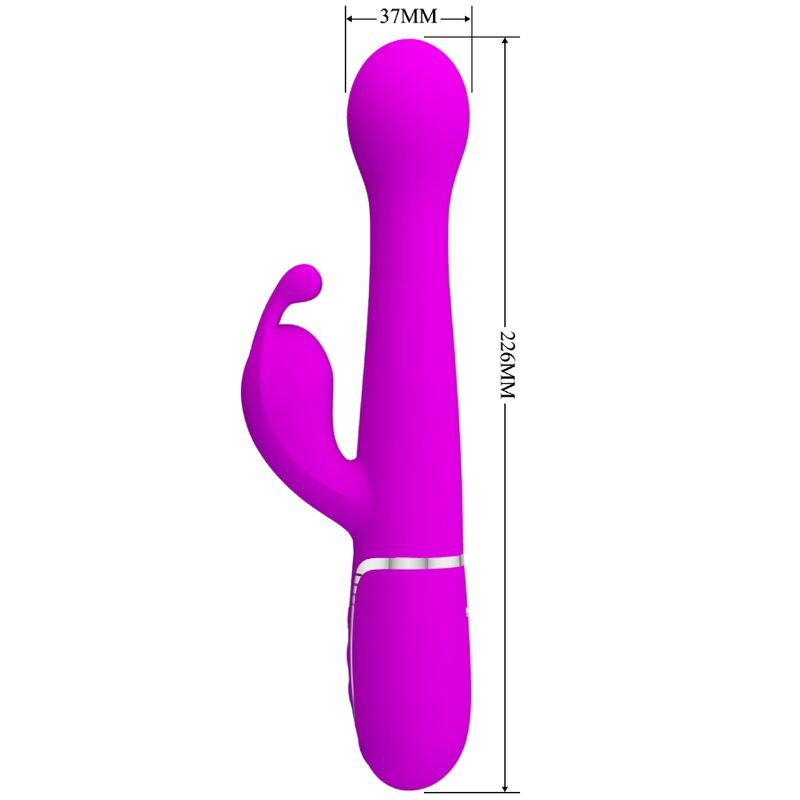 PRETTY LOVE - VIBRATORE DEJON RABBIT 3 IN 1 VIOLA MULTIFUNZIONE – Vibratori di coniglio – foto 7