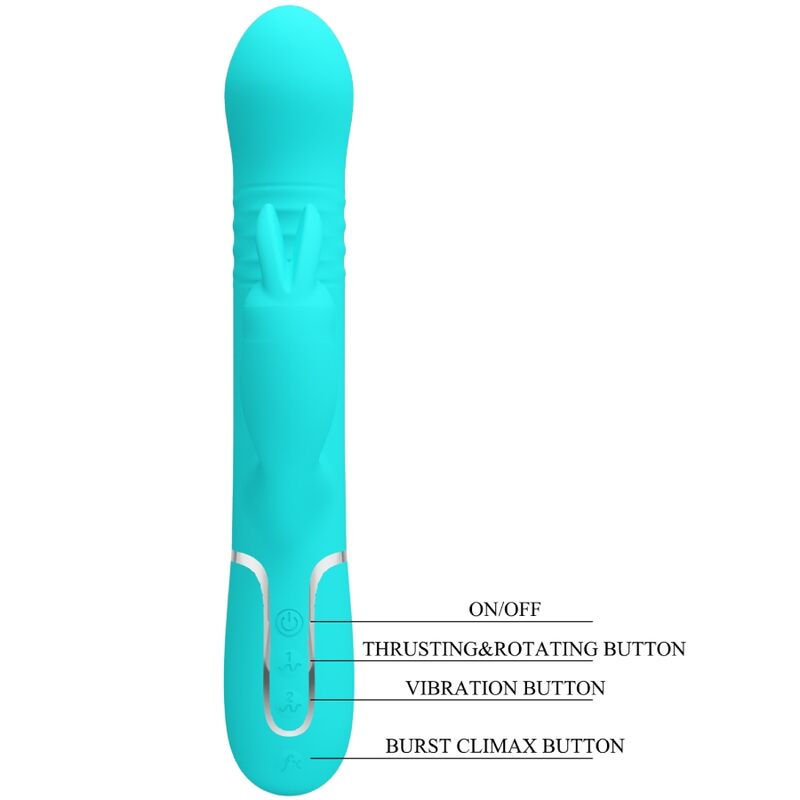 PRETTY LOVE - PERLE VIBRATORE COALE RABBIT VERDE ACQUA – Vibratori a punto G – foto 8