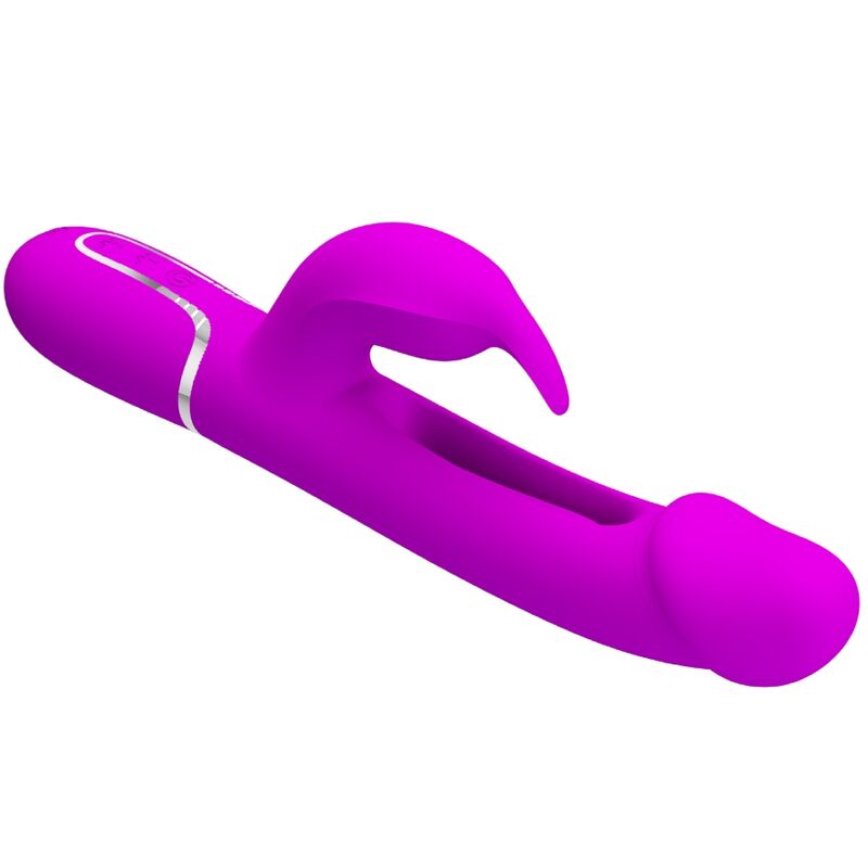 PRETTY LOVE - VIBRATORE DEJON RABBIT 3 IN 1 MULTIFUNZIONE FUCSIA – Vibratori di coniglio – foto 6