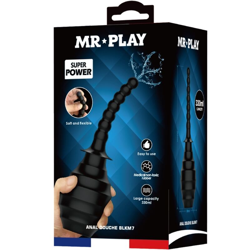 MR PLAY - POTENTE VIBRATORE TELECOMANDO PLUG ANALE NERO – Doccia anale – foto 7
