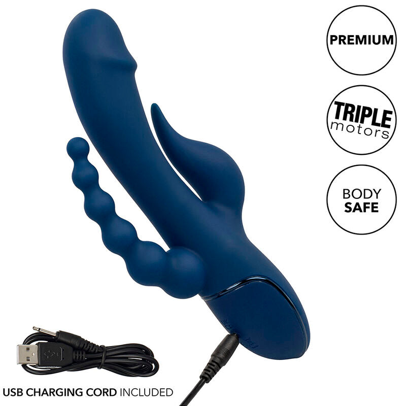 CALEXOTICS - VIBRATORE TRIPLO ORGASMO BLU – Vibratori di coniglio – foto 10