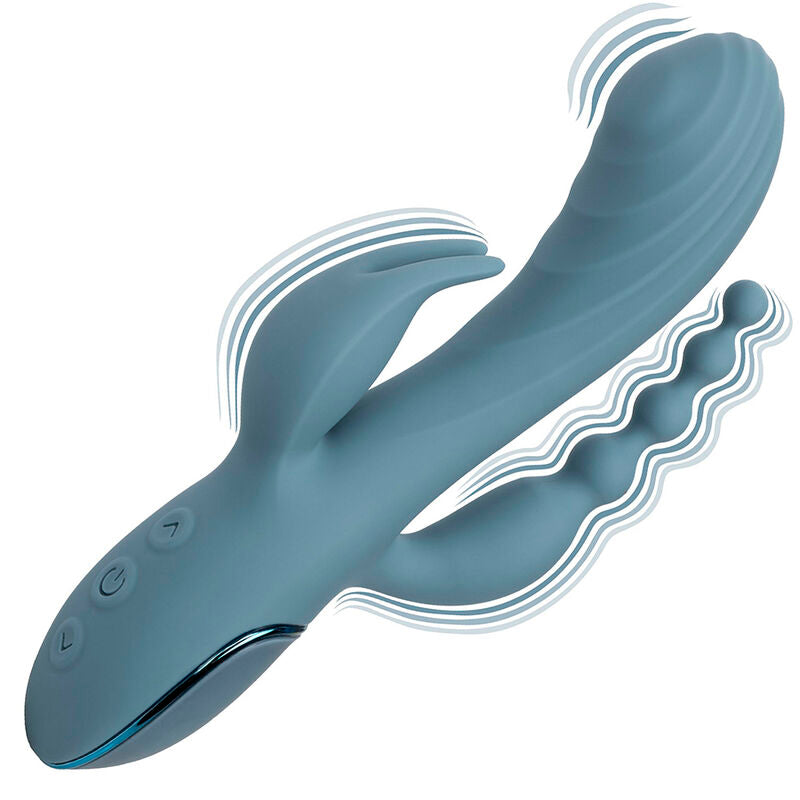 CALEXOTICS - VIBRATORE TRIPLE ECSTASY GRIGIO – Vibratori di coniglio – foto 7