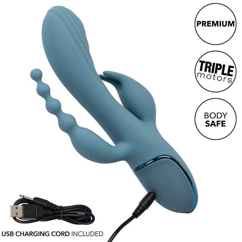 CALEXOTICS - VIBRATORE TRIPLE ECSTASY GRIGIO – Vibratori di coniglio – foto 10