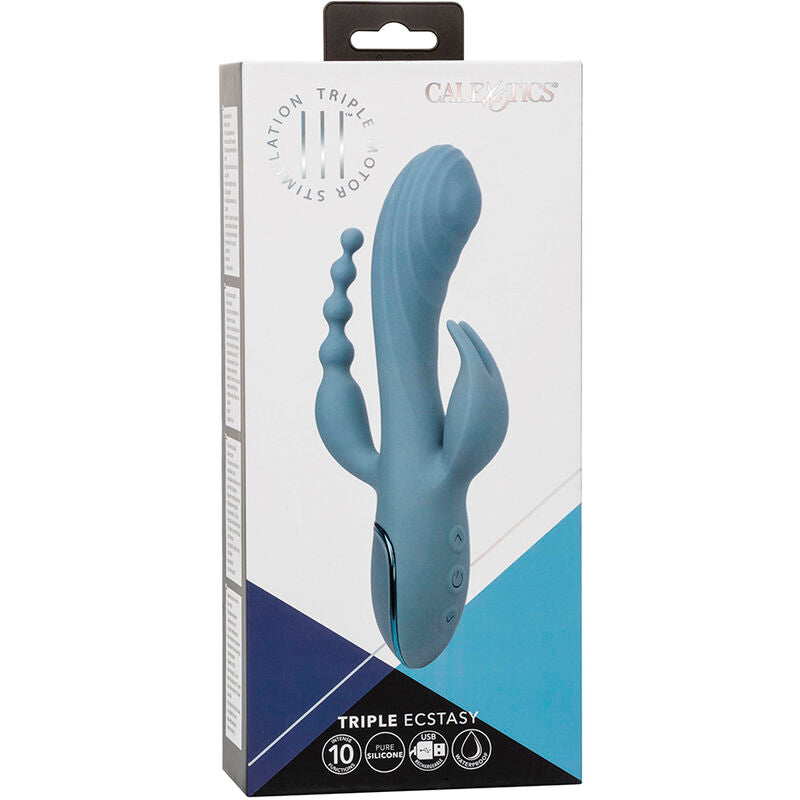 CALEXOTICS - VIBRATORE TRIPLE ECSTASY GRIGIO – Vibratori di coniglio – foto 11