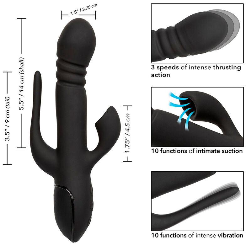 CALEXOTICS - VIBRATORE TRIPLE EUPHORIA NERO – Vibratori di coniglio – foto 9