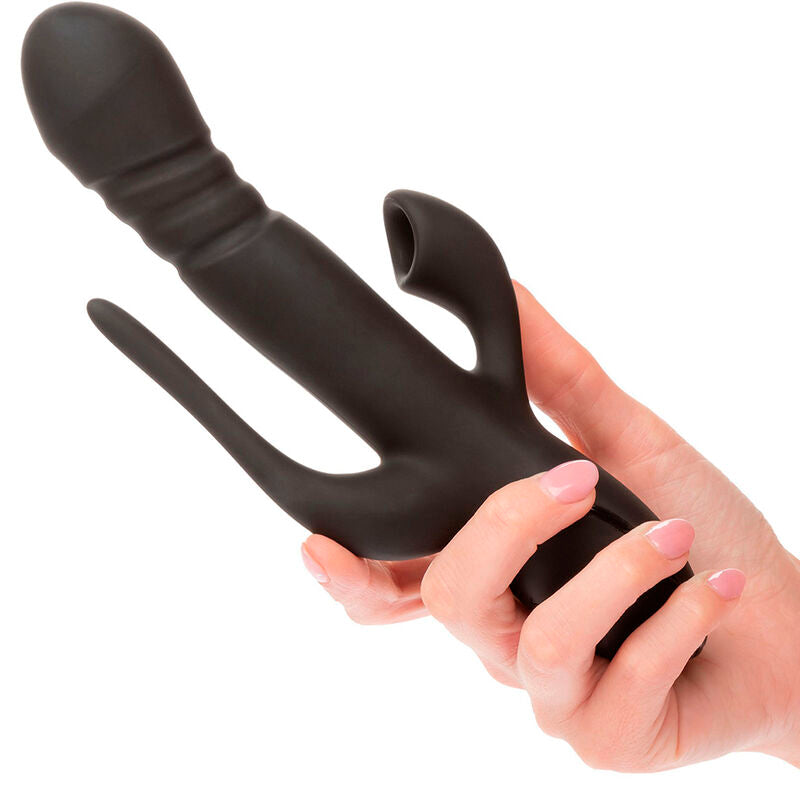CALEXOTICS - VIBRATORE TRIPLE EUPHORIA NERO – Vibratori di coniglio