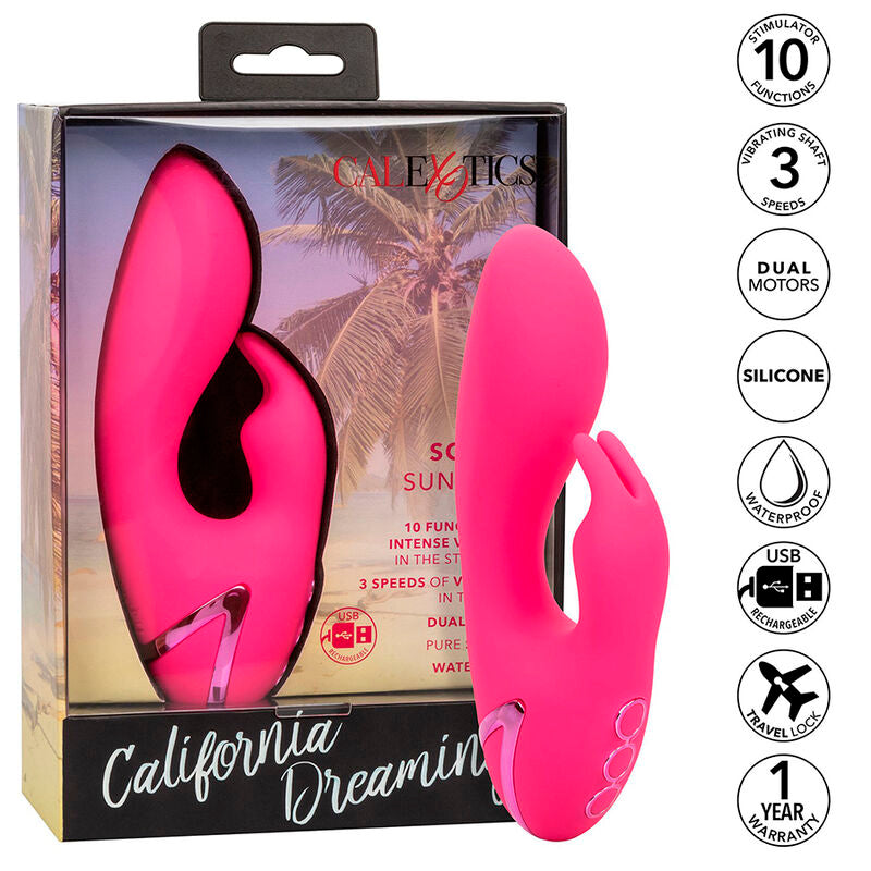 CALEXOTICS - SO. VIBRATORE CAL SUNSHINE RABBIT FUCSIA DI CALIFORNIA DREAMING – Vibratori di coniglio – foto 2