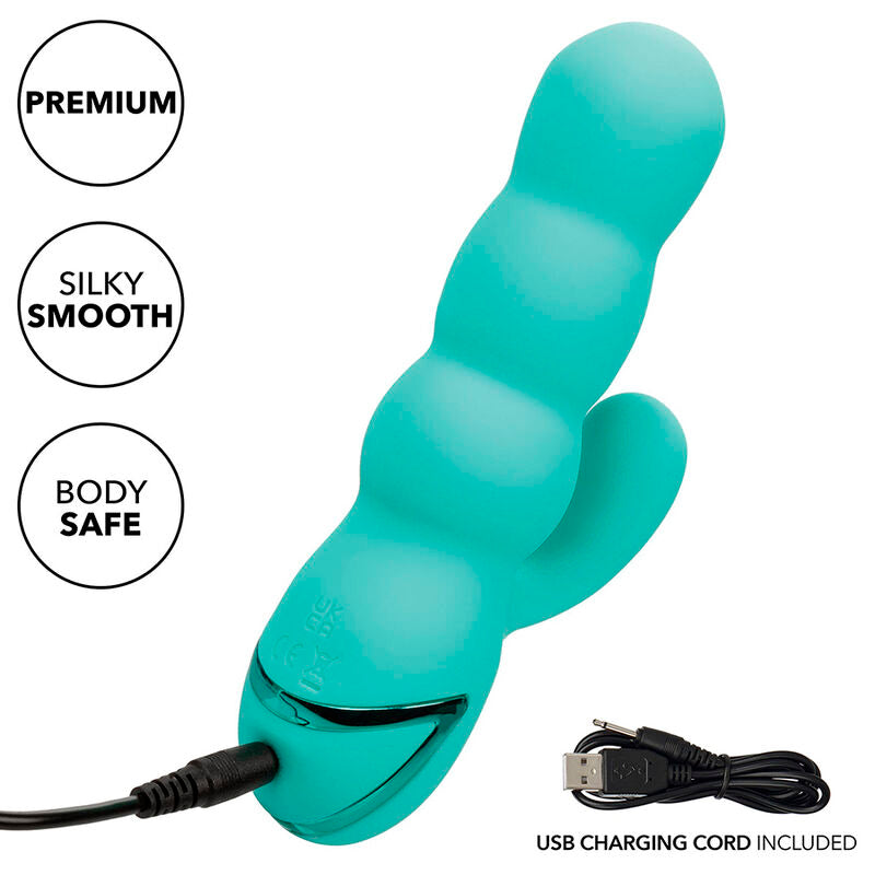 CALEXOTICS - VIBRATORE DEL MAR DIVA RABBIR AQUA GREEN DI CALIFORNIA DREAMING – Vibratori di coniglio – foto 12