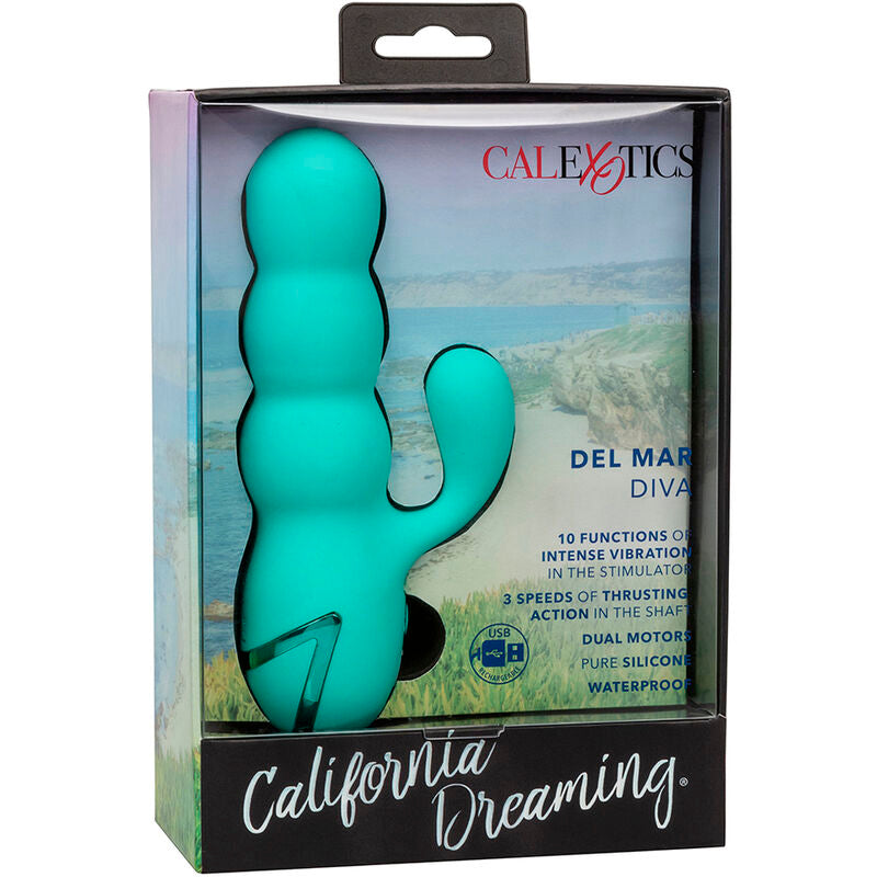 CALEXOTICS - VIBRATORE DEL MAR DIVA RABBIR AQUA GREEN DI CALIFORNIA DREAMING – Vibratori di coniglio – foto 13