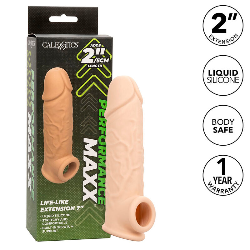 CALEXOTICS - PERFORMANCE MAXX LIFE-LIKE EXTENSION 7 PELLE CHIARA – Copri pene con estensione – foto 2